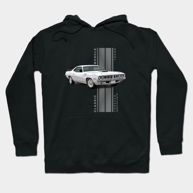 Plymouth Hemi Cuda Classic American Muscle Cars Vintage Hoodie by Jose Luiz Filho